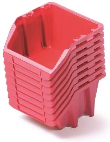 8 db 14,4 x 11,8 x 8,4 cm-es tárolódoboz, piros