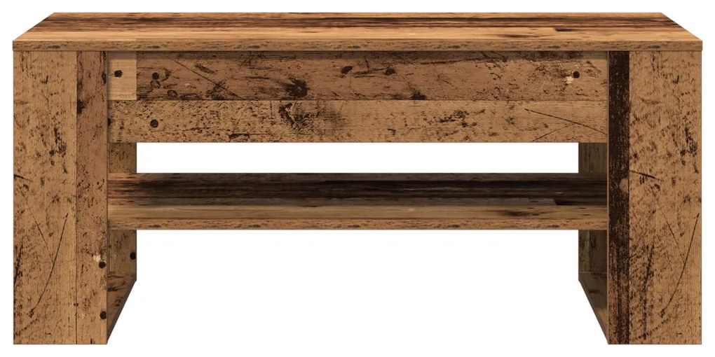 Kávézóasztal Régi Fa 102x55x45 cm Műanyag