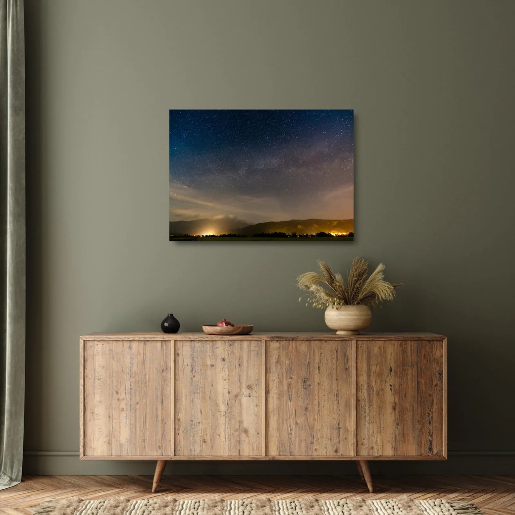Éjszakai égbolt képe (üvegen) (70x50 cm)