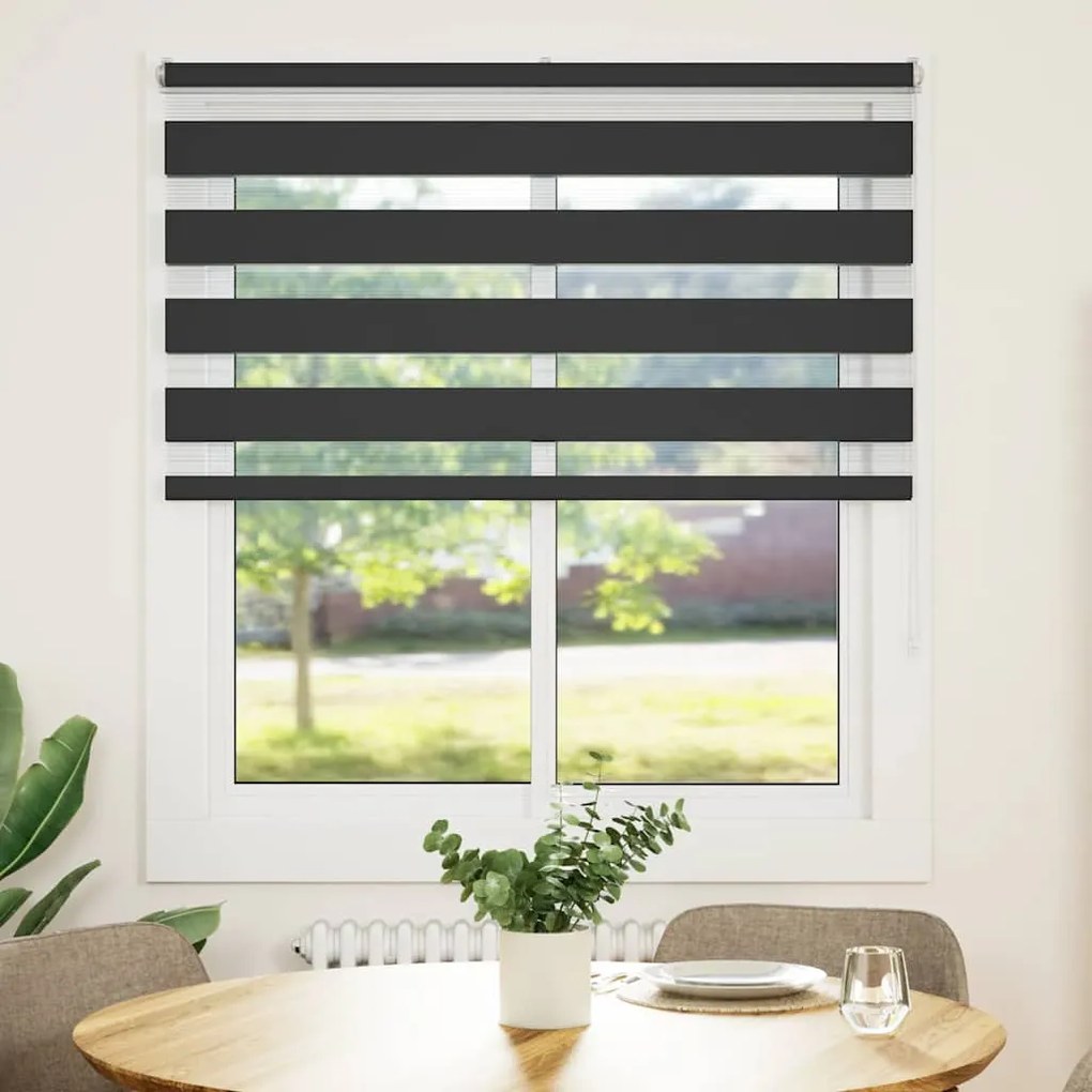 zebrafüggönnyel fekete szövetszélesség 120,9 cm poliészter