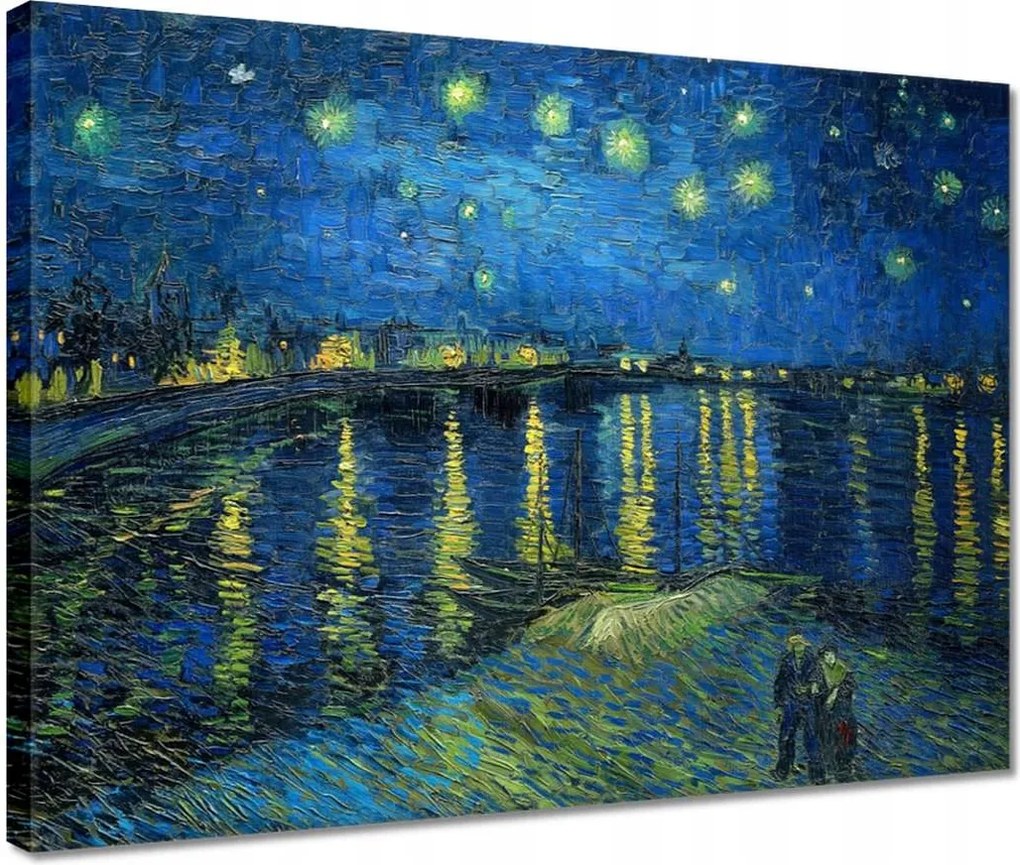 Vászonkép 40x30 Csillagos éj a Rodan felett