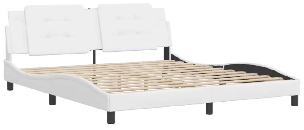 fehér műbőr ágykeret matrac nélkül Zadar 180x200 cm