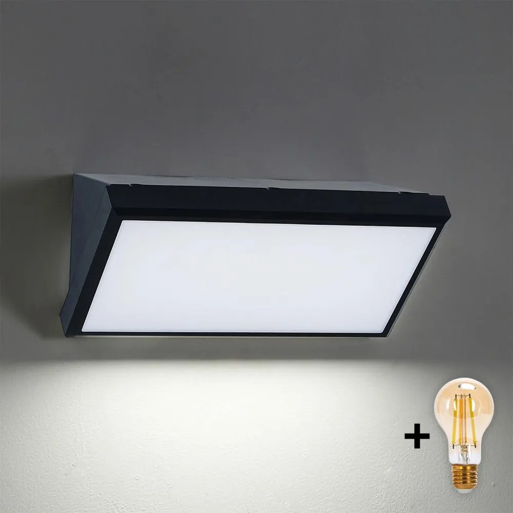 Brilagi-LED Fényerőszabályozható kültéri fali lámpa TRIANGLE 1xE27/6W/230V 2700-6500K IP65 fekete