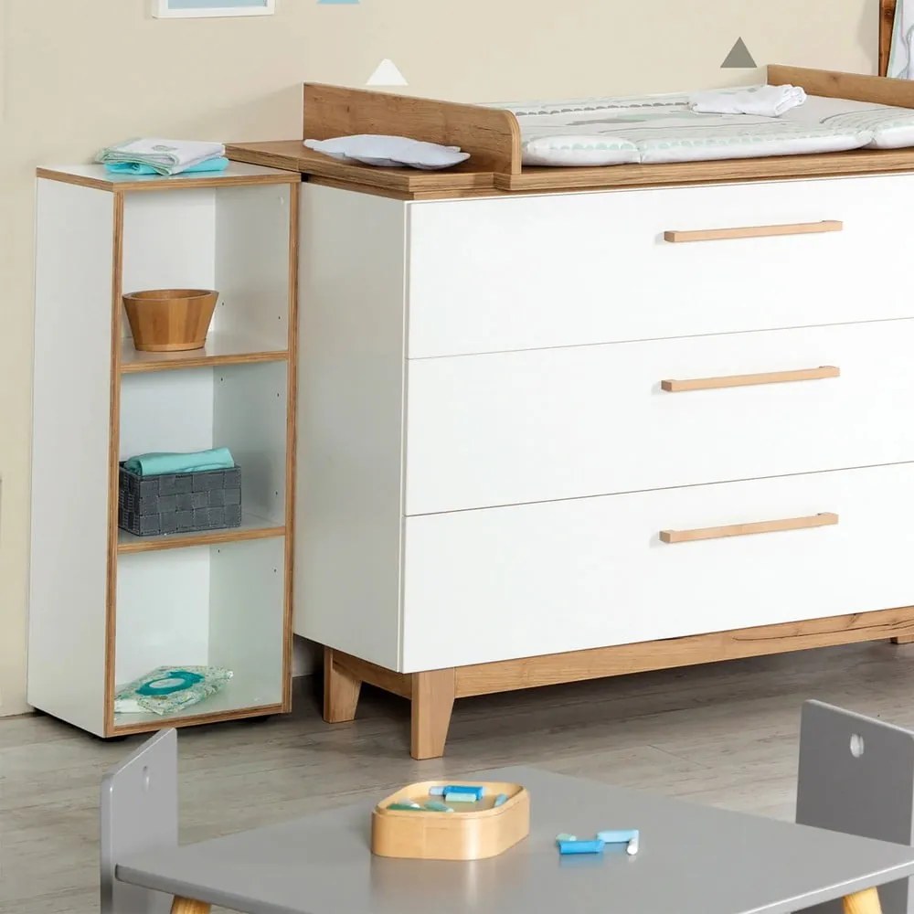 Fehér gyerek könyvespolc 30x91 cm Finn – Roba