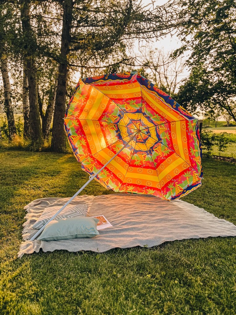 Piros-sárga napernyő BLISS 180 cm
