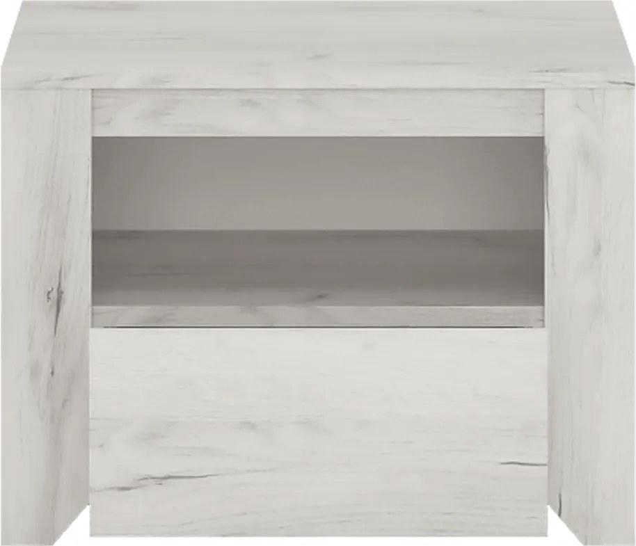 Éjjeliszekrény typ 95, fehér craft, ANGEL