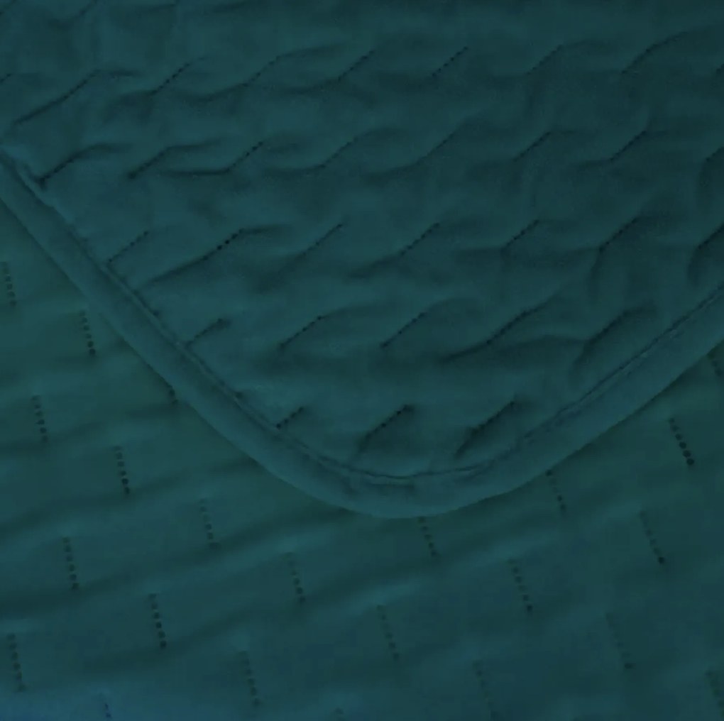 Bársony ágytakaró ASTRALIA, petrol színű Méret: 170 x 210 cm