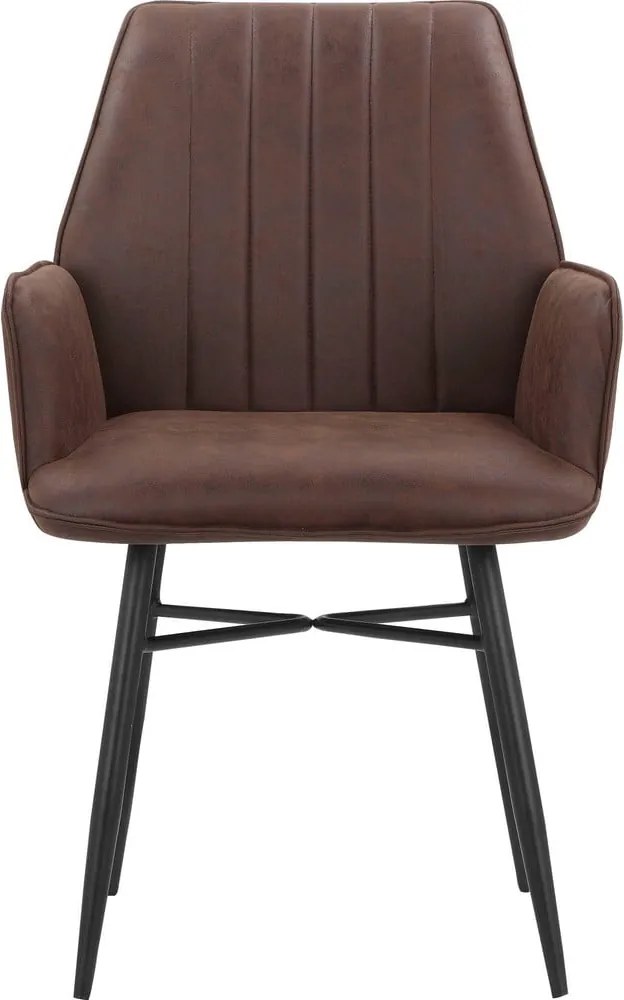 Barna kárpitozott étkezőfotel szett 2 db-os Anzo – Støraa