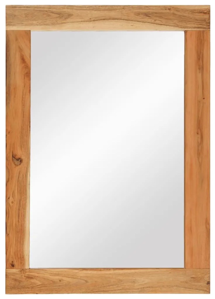 tömör akácfa és üveg tükör 70 x 50 cm