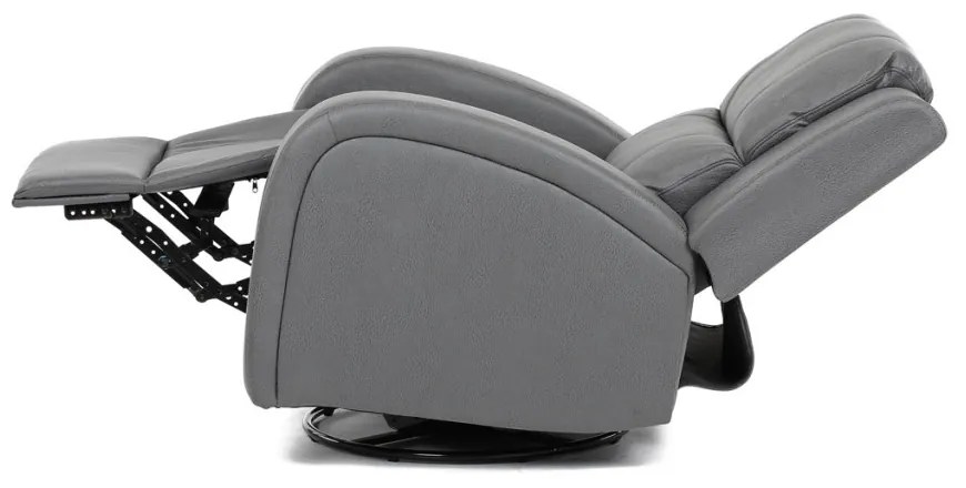 Fotoliu De Relaxare Și TV Culoare Gri , Reglabil Manual, Rabatalil,Tapițat cu Textil Efect De Piele, TV-4089