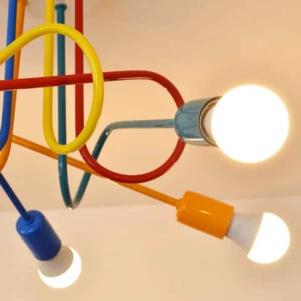 LED gyereklámpa OXFORD 5xE27/15W/230V mennyezeti