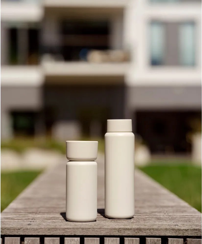 Bézs rozsdamentes acél termobögre 400 ml Singles – Zone