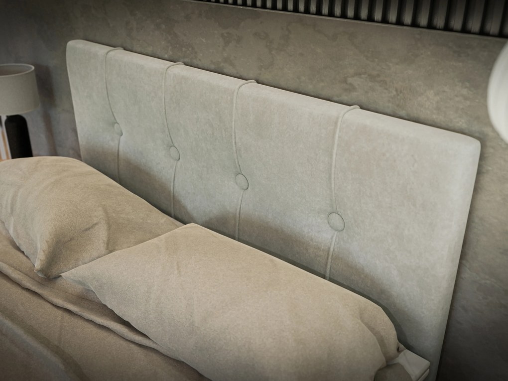 Franciaágy Boxspring 160 cm Ruffy (világosszürke) (matraccal és tárolóhellyel). Akció -17%. 1043447