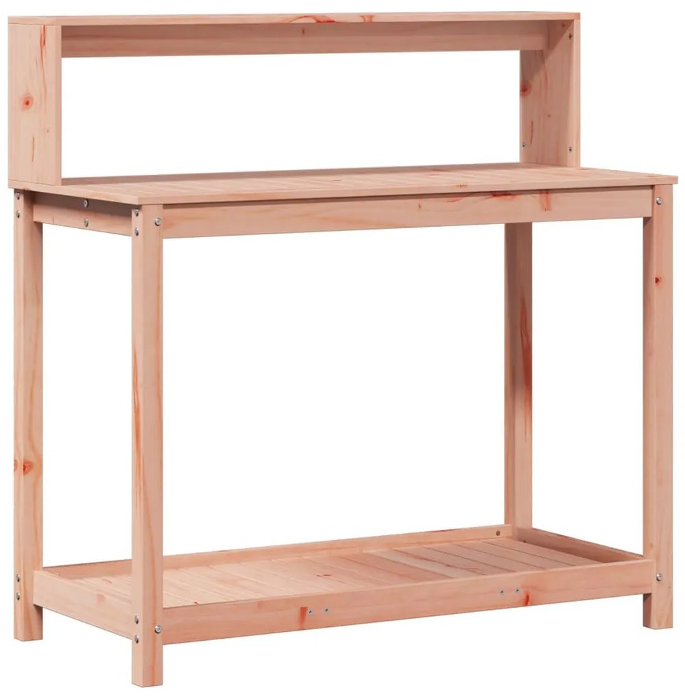 tömör duglászfenyő ültetőasztal polcokkal 108 x 50 x 109,5 cm