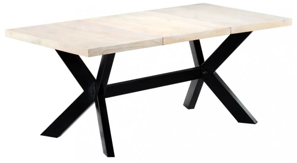 fehér tömör mangófa étkezőasztal 180 x 90 x 75 cm