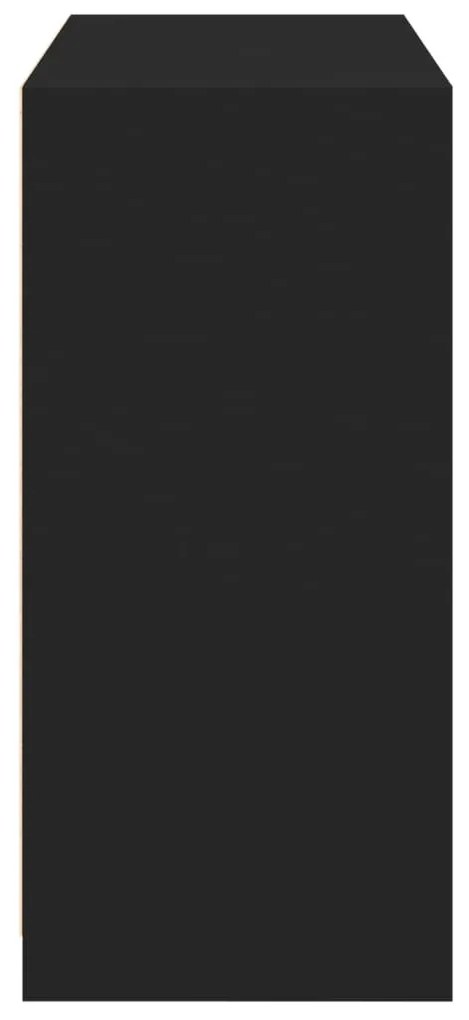 fekete szerelt fa ruhásszekrény 77 x 48 x 102 cm