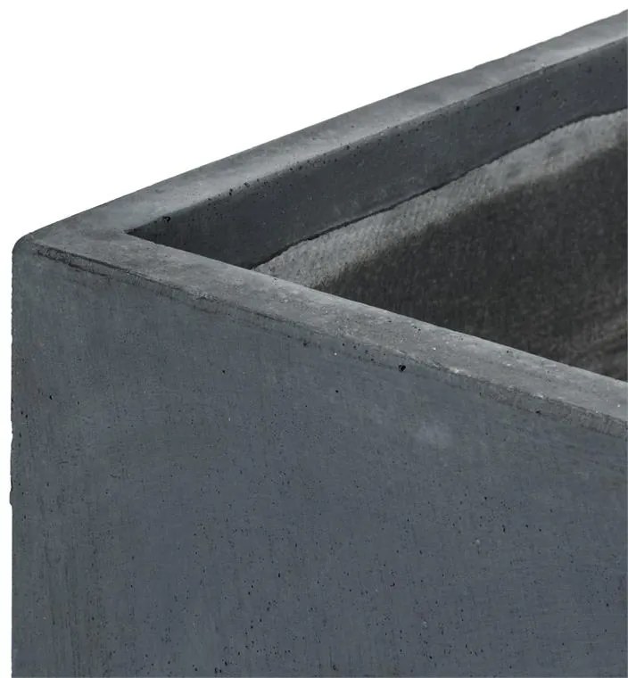 Solidflor, antracit, virágcserép, virág konténer, 79,5x38x38 cm, fiberton