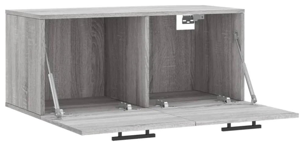 vidaXL szürke sonoma színű szerelt fa faliszekrény 80 x 36,5 x 35 cm