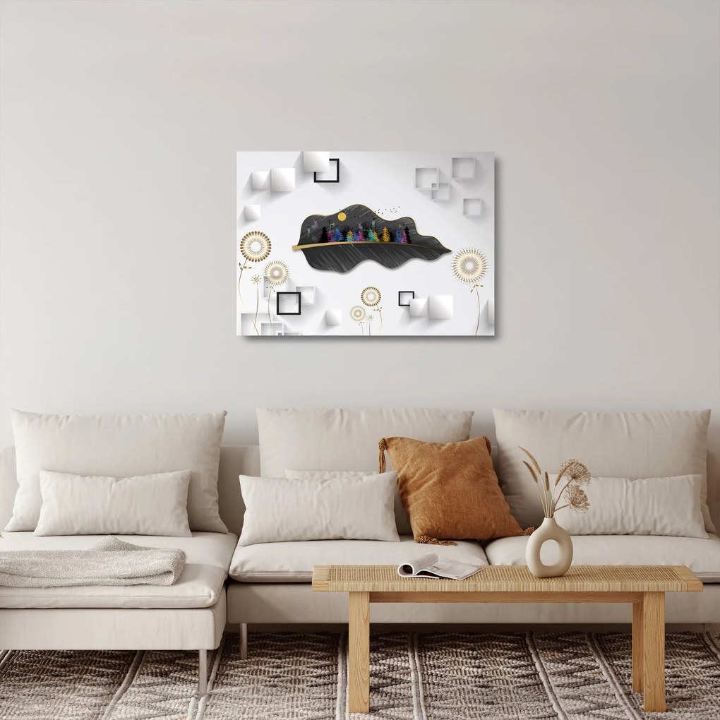 Az absztrakció képe (üvegen) (70x50 cm)
