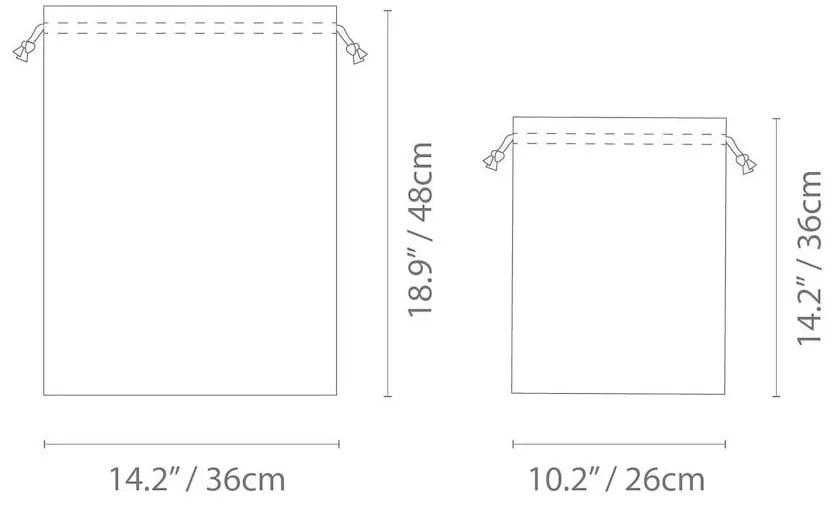 Textil szennyestartó zsák készlet 2 db-os – Bigso Box of Sweden