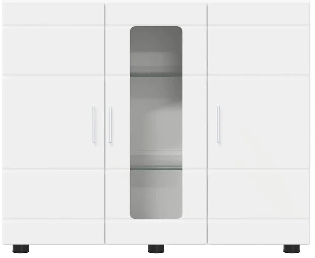 Széf polcokkal tárolóval Fehér 55.5 x 29 x 100 cm Faanyag