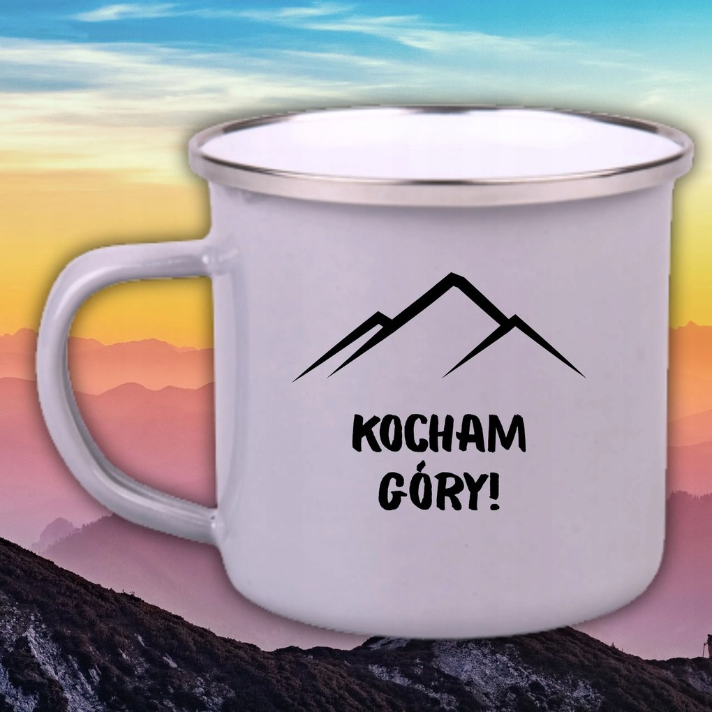 Zománcozott Acél Bögre Vicces Ajándék Szeretem A Hegyeket