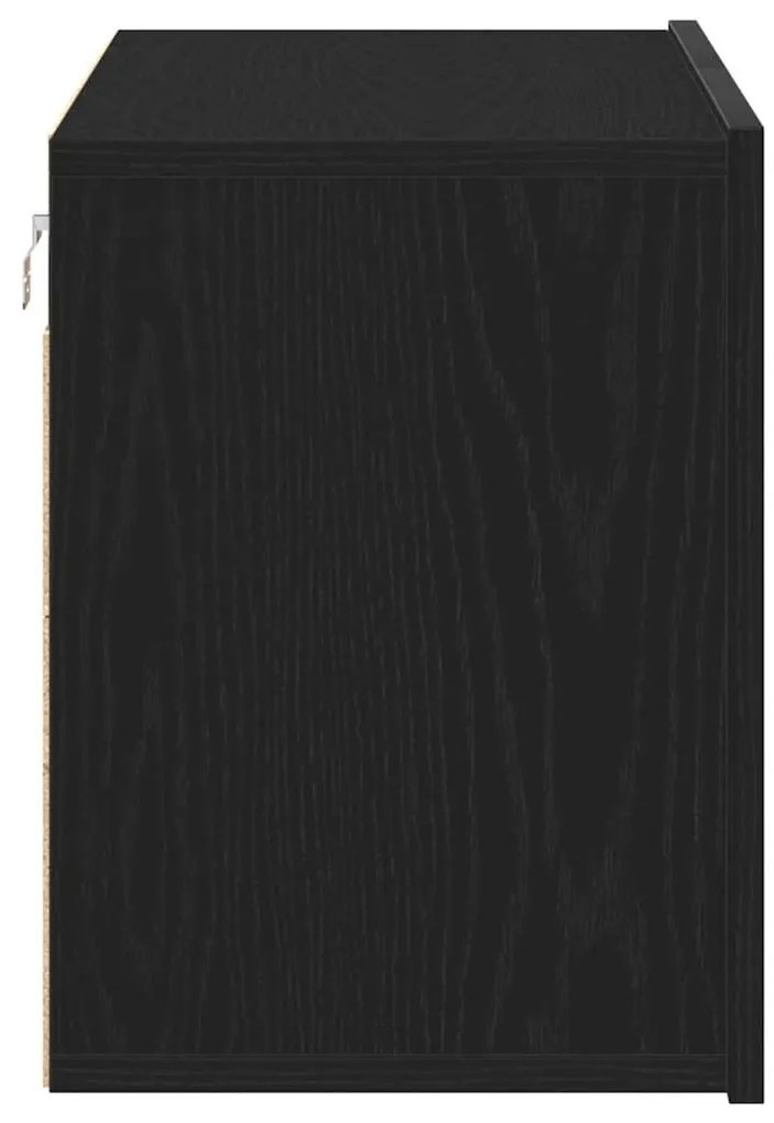 fekete tölgyfa TV-szekrény 80 x 30 x 41 cm