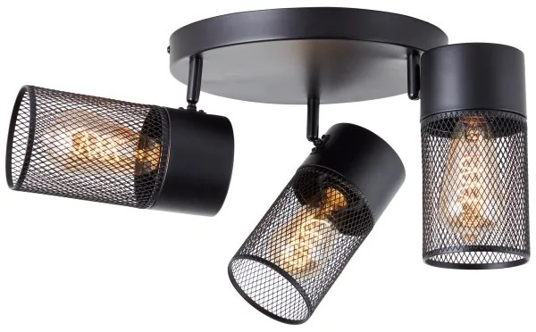 Brilliant - KAMOLO 3xE27/40W/230V fekete spotlámpa