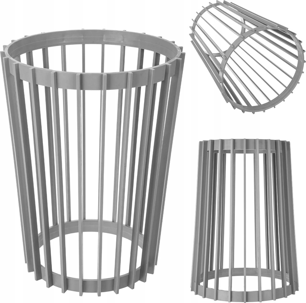 Virágágyás Álló Virágtartó Állvány Növények Loft Kétoldalas Szürke 39,5 cm