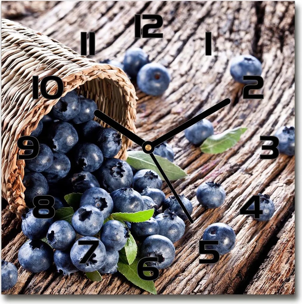 Csendes üveg falióra Bogyó a kosárban 30x30