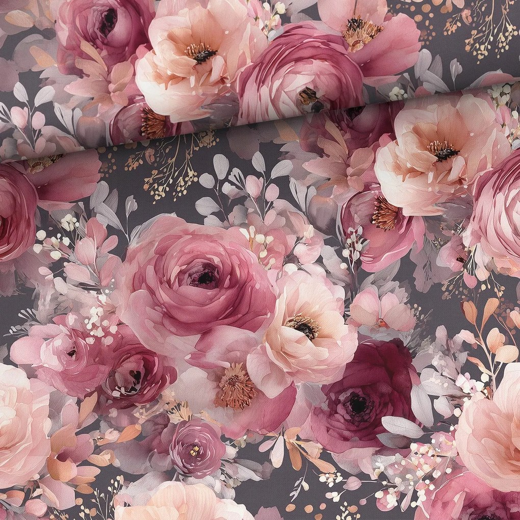 Függöny anyaga Rózsa Noir