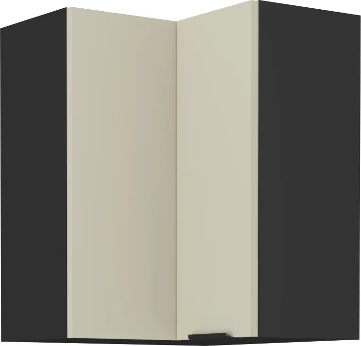 Felső sarokszekrény kasmír/fekete, ARAKA 60x60 GN-72 2F