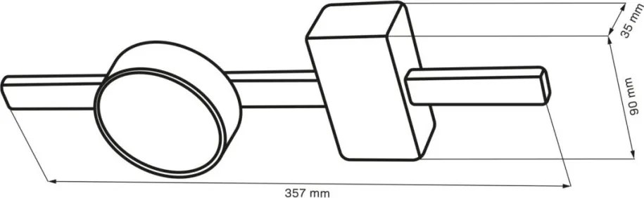 POLUX 326249 JOY Modern LED Mennyezeti Lámpa Fekete GX53 IP20