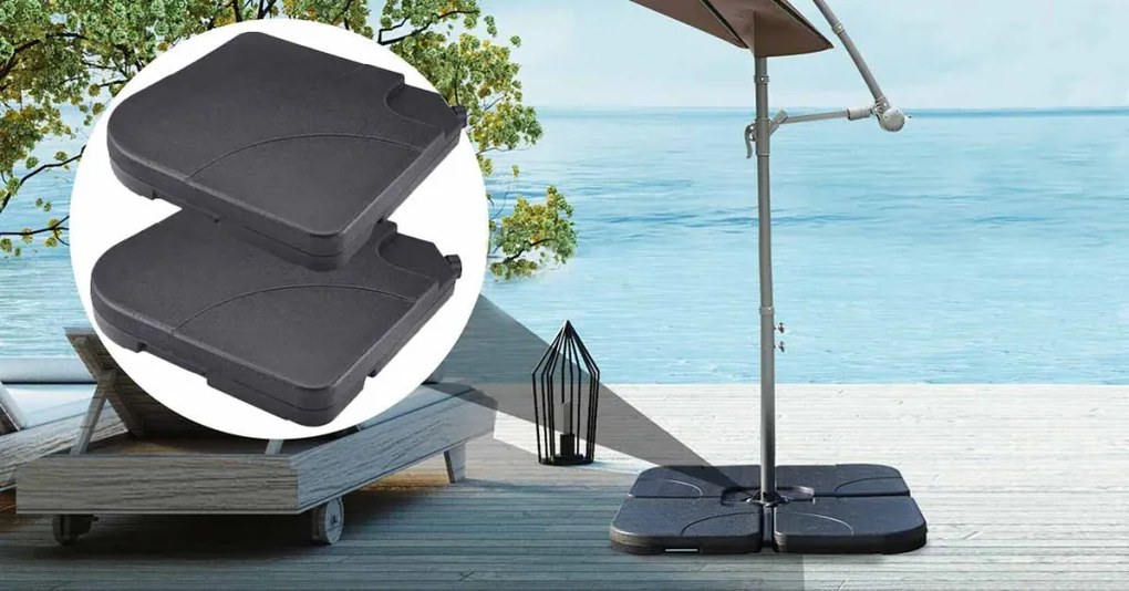 2 db tölthető napernyőtalp súly
