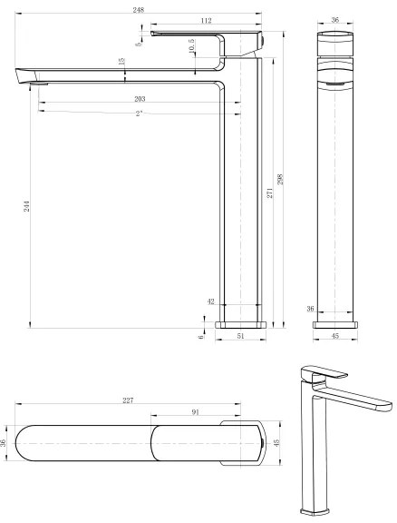 Sapho - MIXONA mosdócsaptelep, 29,8 cm, fényes króm