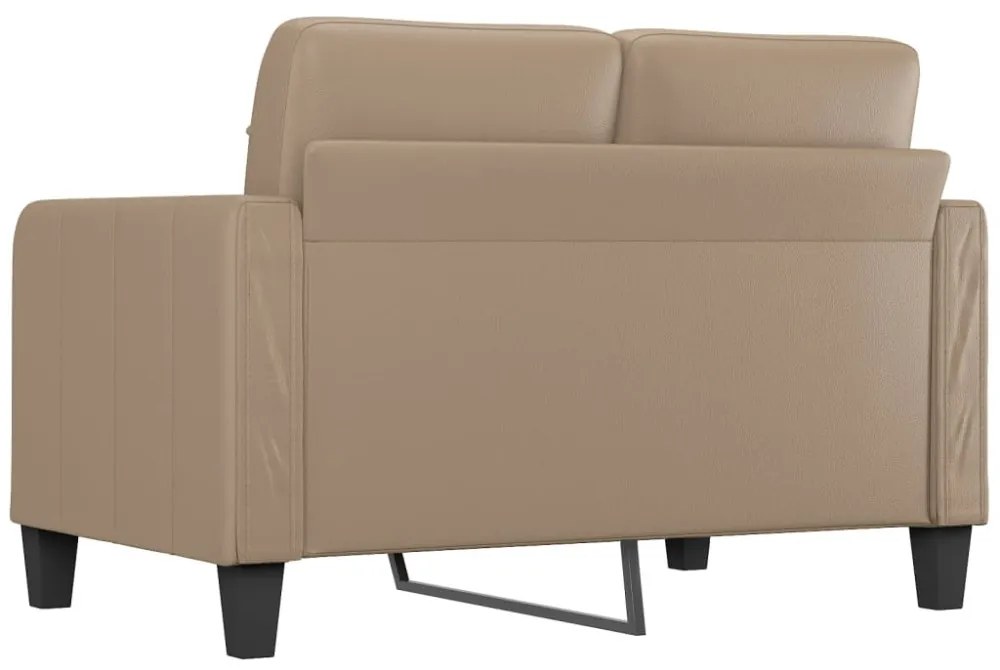 2 személyes cappuccino színű műbőr kanapé 120 cm