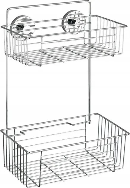 Fürdőszobai polcok, kosarak fúrás nélkül Wenko