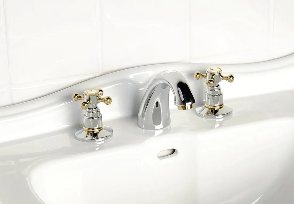 , ANTEA fali csaptelep, felső konzol, króm/arany, 3362