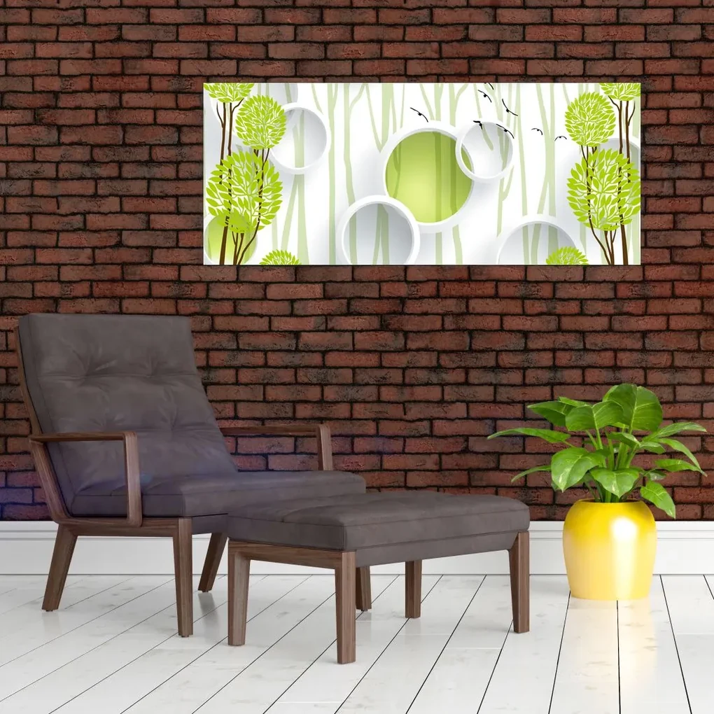 Az absztrakció képe a fákkal (120x50 cm)