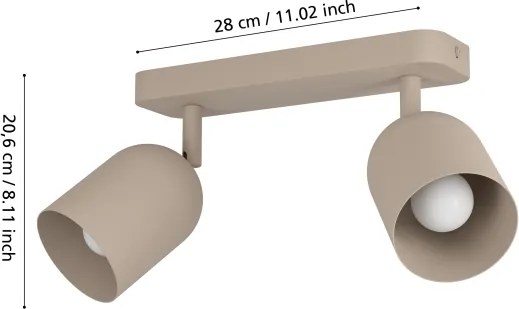 Eglo 44162 - TILSTON spotlámpa 2xE14/40W/230V bézs