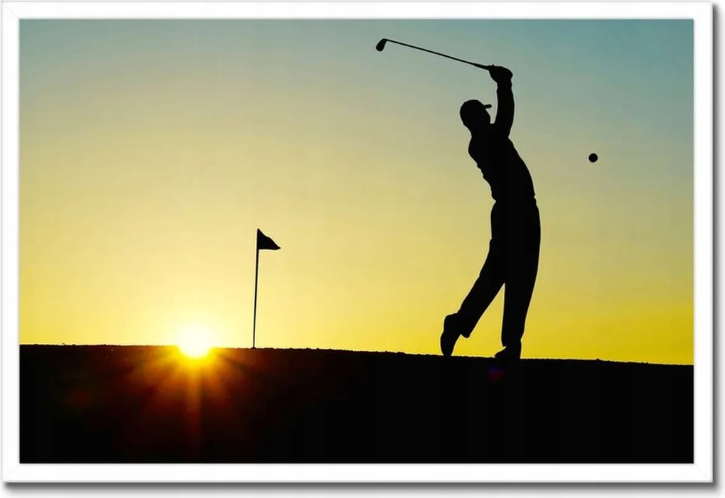 Poszterek keretben 60x40 Golfista Céllövés