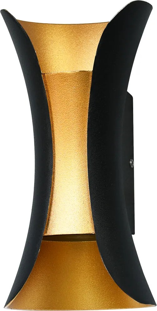 Italux modern kültéri fali lámpa dante fekete arany itxpl-356-m bk+gd IP54