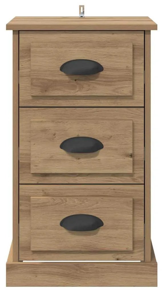 vidaXL Éjjeliszekrény fiókkal Artisan tölgy 39 x 39 x 67,5 cm Faanyag