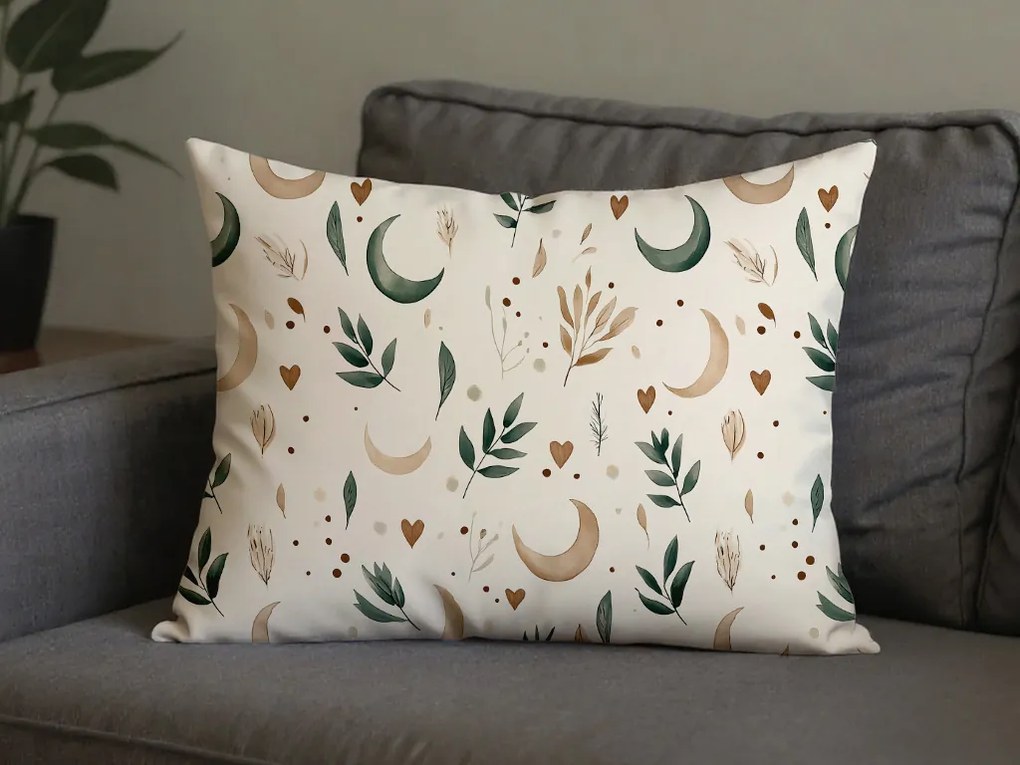 Mikroszálas párnahuzat BOHO MOON 70x90 cm, krém színű