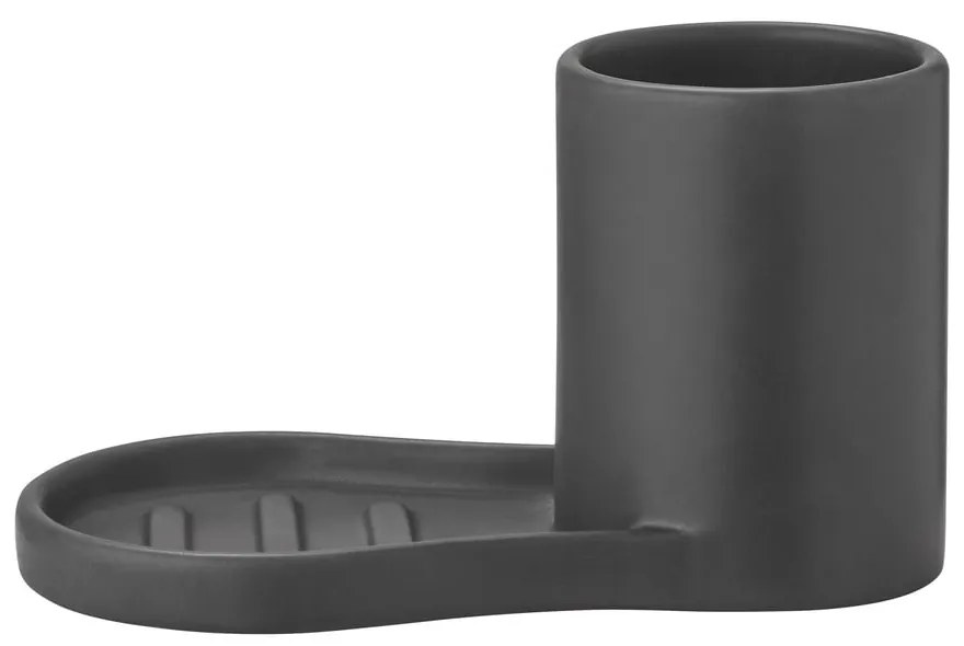 Fekete agyagkerámia mosogatóeszköz tartó Piro – Blomus