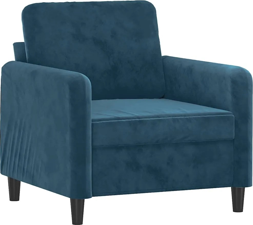 vidaXL kék bársony kanapéfotel 60 cm