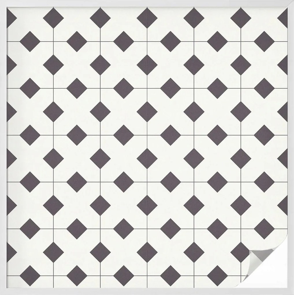 Szélvédőfólia Adatvédelem Ablakra Gyémánt fekete-fehér 100x100 cm