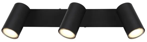 Globo 57911-3B - ROBBY 3xGU10/35W/230V fekete spotlámpa