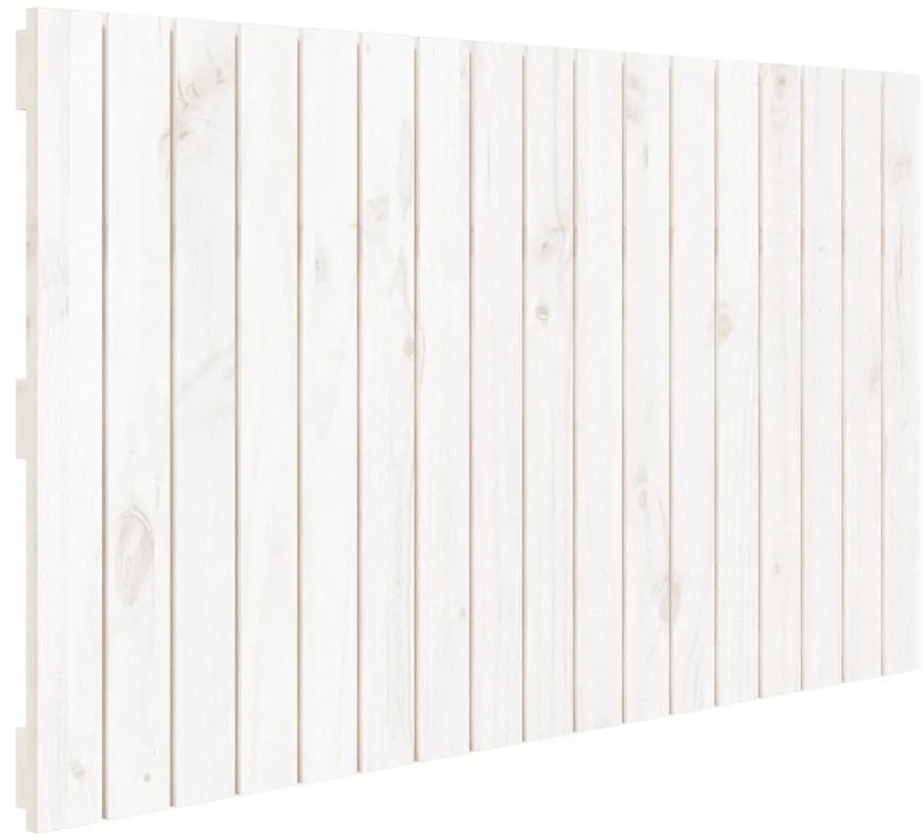 fehér tömör fenyőfa fali fejtámla 108 x 3 x 60 cm