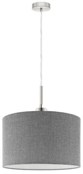 Eglo - LED Csillár zsinóron TUNJA 1xE27/60W/230V szürke